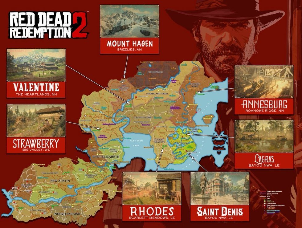 Rdr2 マップの広さが確定 1のマップも含まれてかなり広そう 爆new